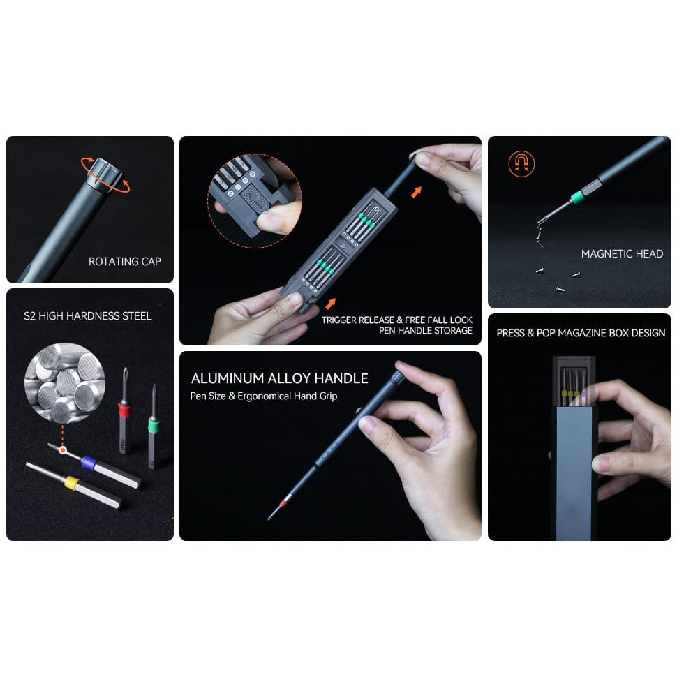 Specialities of  Multi-Bit Precision Screwdriver Set.