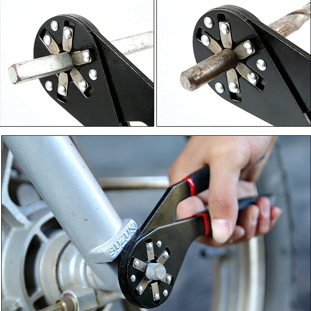 Someone is using the 6 Inches Universal Magic Wrench, a multifunctional bionic adjustable hexagon spanner