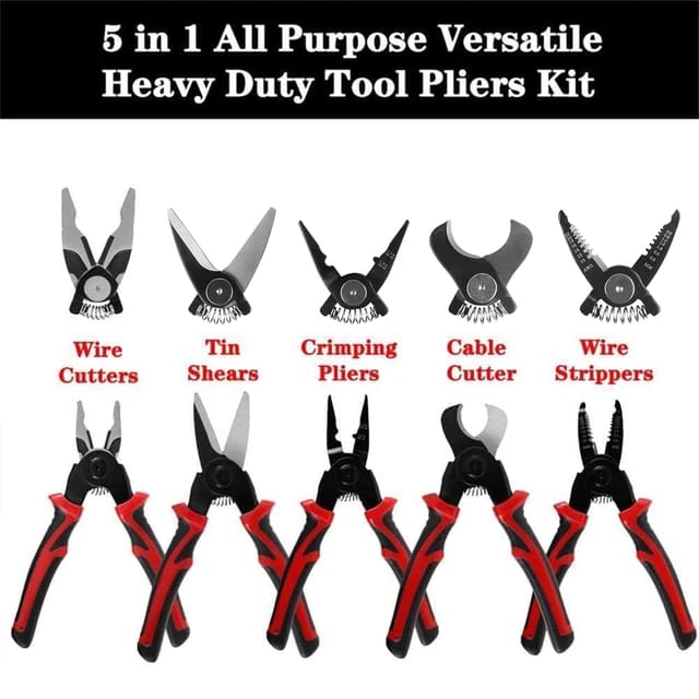 5 In 1 Multifunctional Plier Tool Set.