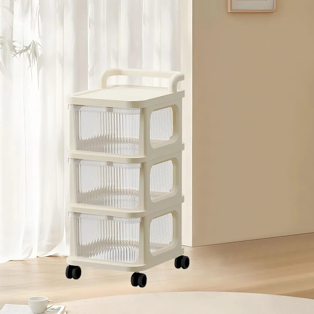 Trolley System Storage Rack Multifunctional Storage Trolley Rack, Multi- Tier Drawer Cabinet For K