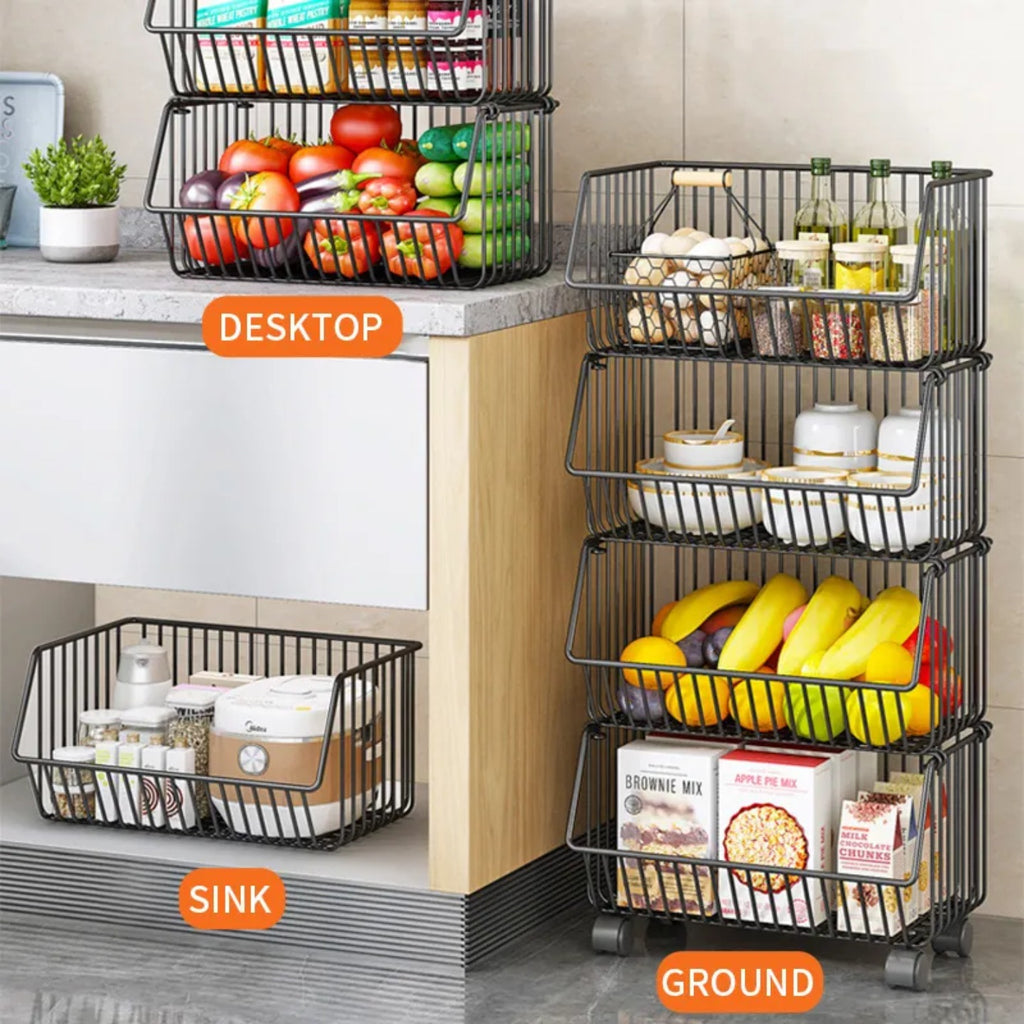 Multi layer Kitchen Trolley, Multipurpose Storage Organizer Cart, Kitchen Mesh Rack Shelf Multi layer Kitchen Trolley, Multipurpose Storage Organizer Cart, Kitchen Mesh Rack Shelf