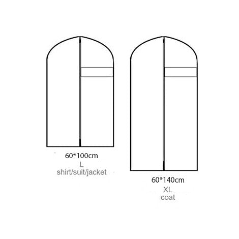 Hanging Garment Bags with its size
