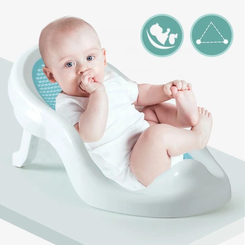 Baby is Sitting in a Newborn Baby Bathing Seat