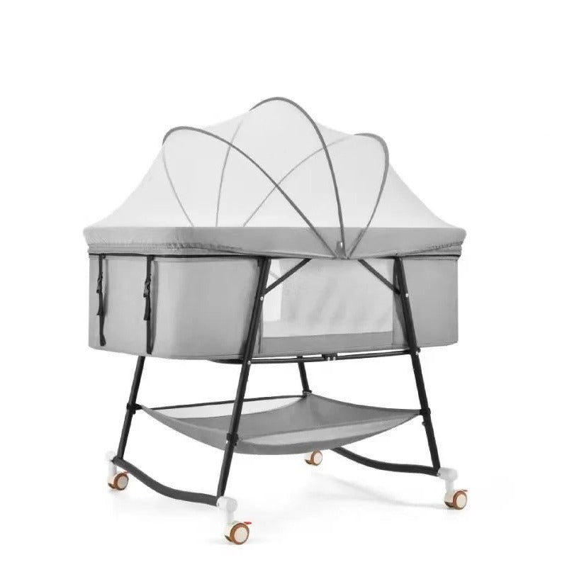 Newborn Baby Cradle in Grey Color.