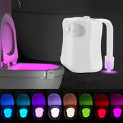 Motion Activated LED Toilet Night Light with 16 Colors.