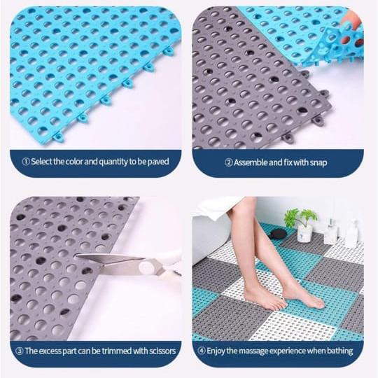 Steps in Fixing Non-Slip Bathroom Shower Mat.