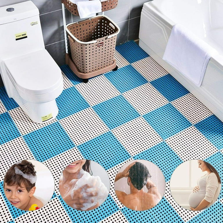 A Non-Slip Bathroom Shower Mat is Placed at the Floor Of Toilet.