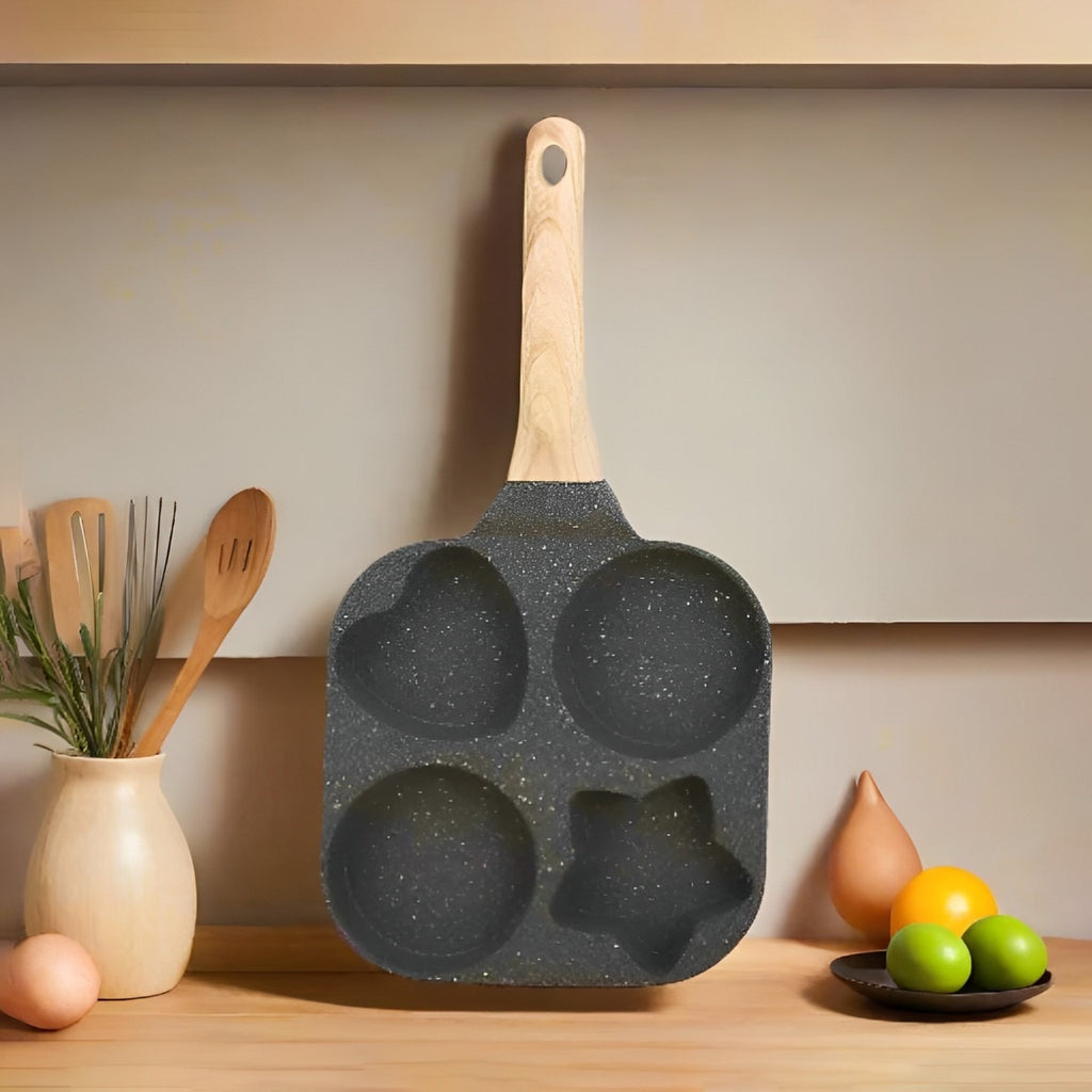 Non- Stick 4 Cup Egg Frying Pan, Kids Pancake Pan, 4 Hole Omelet Mold Non- Stick 4 Cup Egg Frying Pan, Kids Pancake Pan, 4 Hole Omelet Mold