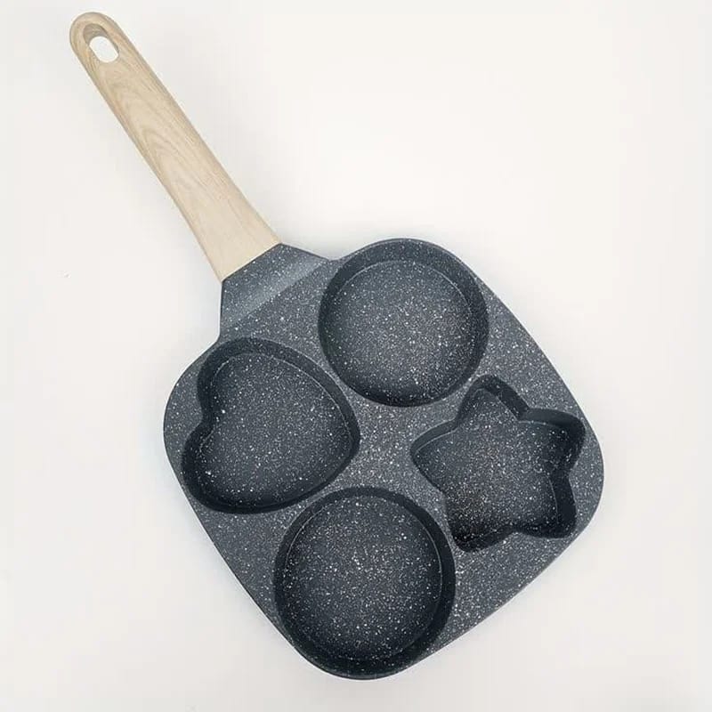 Non- Stick 4 Cup Egg Frying Pan, Kids Pancake Pan, 4 Hole Omelet Mold Non- Stick 4 Cup Egg Frying Pan, Kids Pancake Pan, 4 Hole Omelet Mold