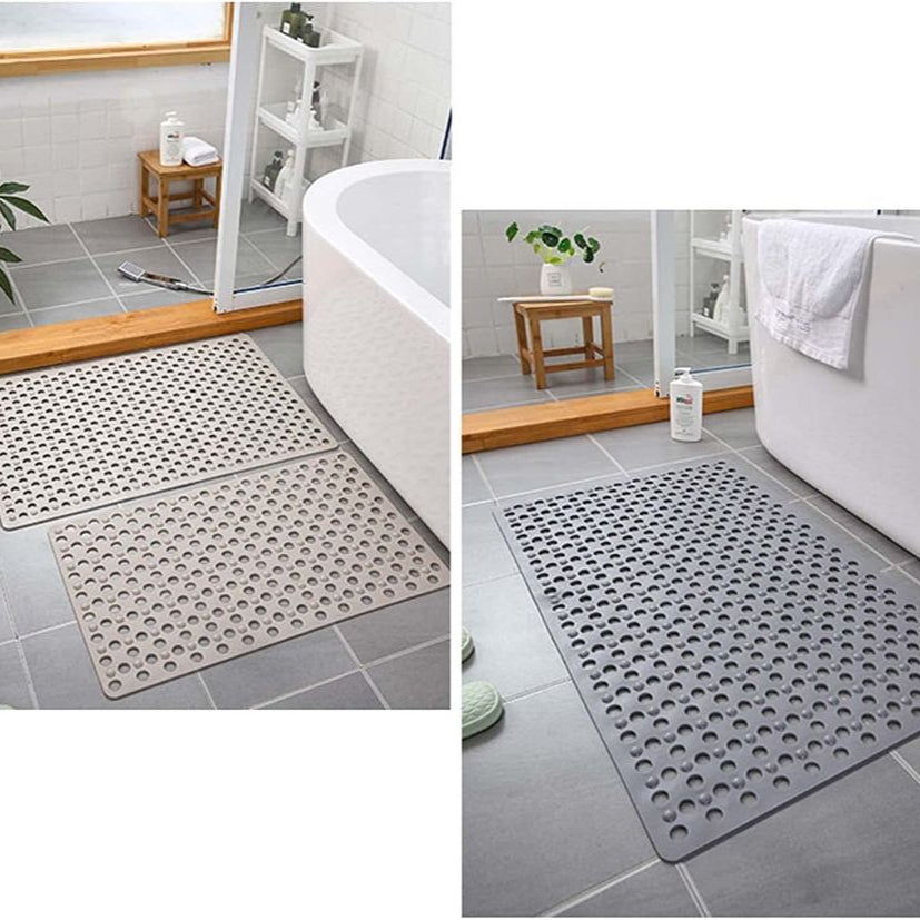 Non-slip extra-long bathroom shower mat  placed in the bathroom