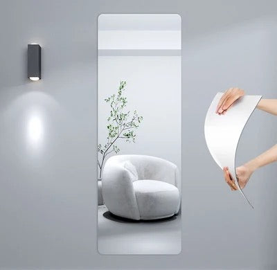  person testing the durability of HD Self-Adhesive Acrylic Mirror Tiles - Soft mirrors