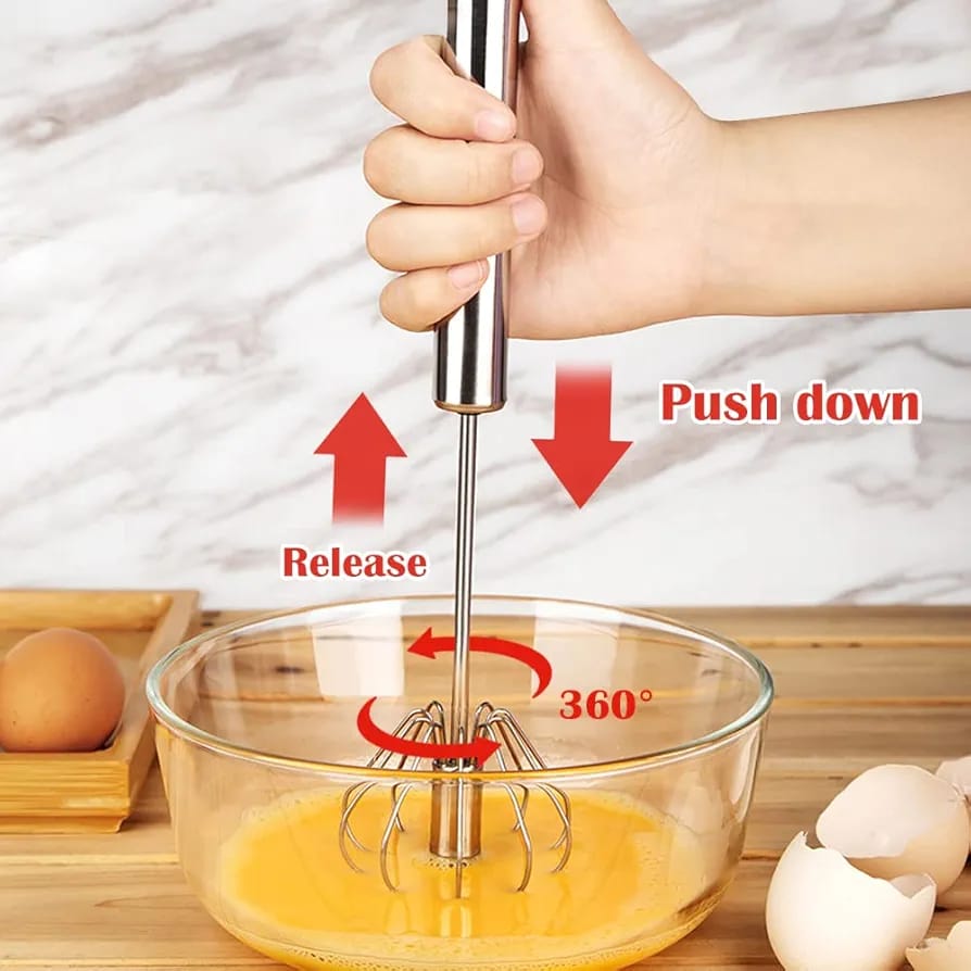 A Person is Operating  Egg Beater.