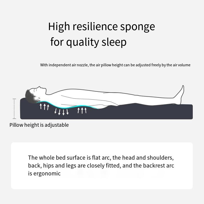 A Person is Demonstrating the features of Self-Inflating Camping Mattress.