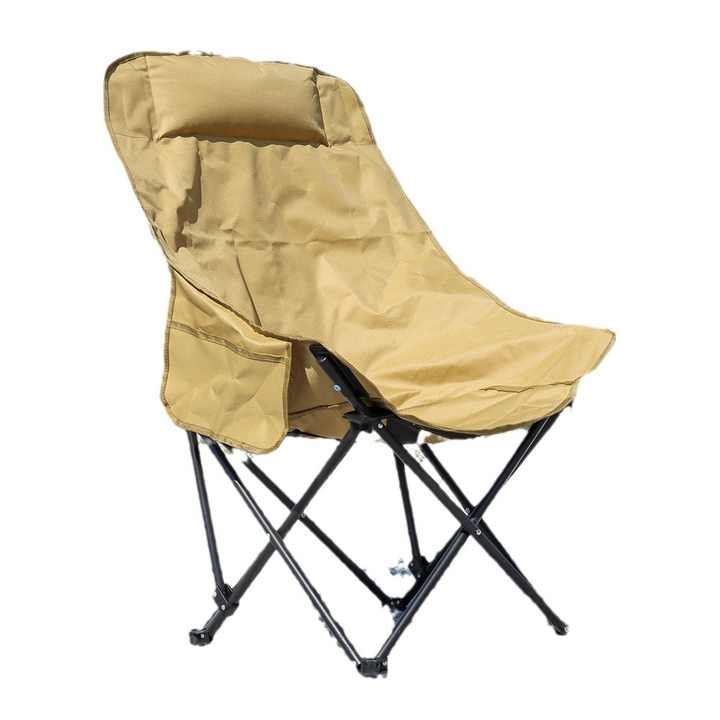 A Beige Outdoor Camping Chair.