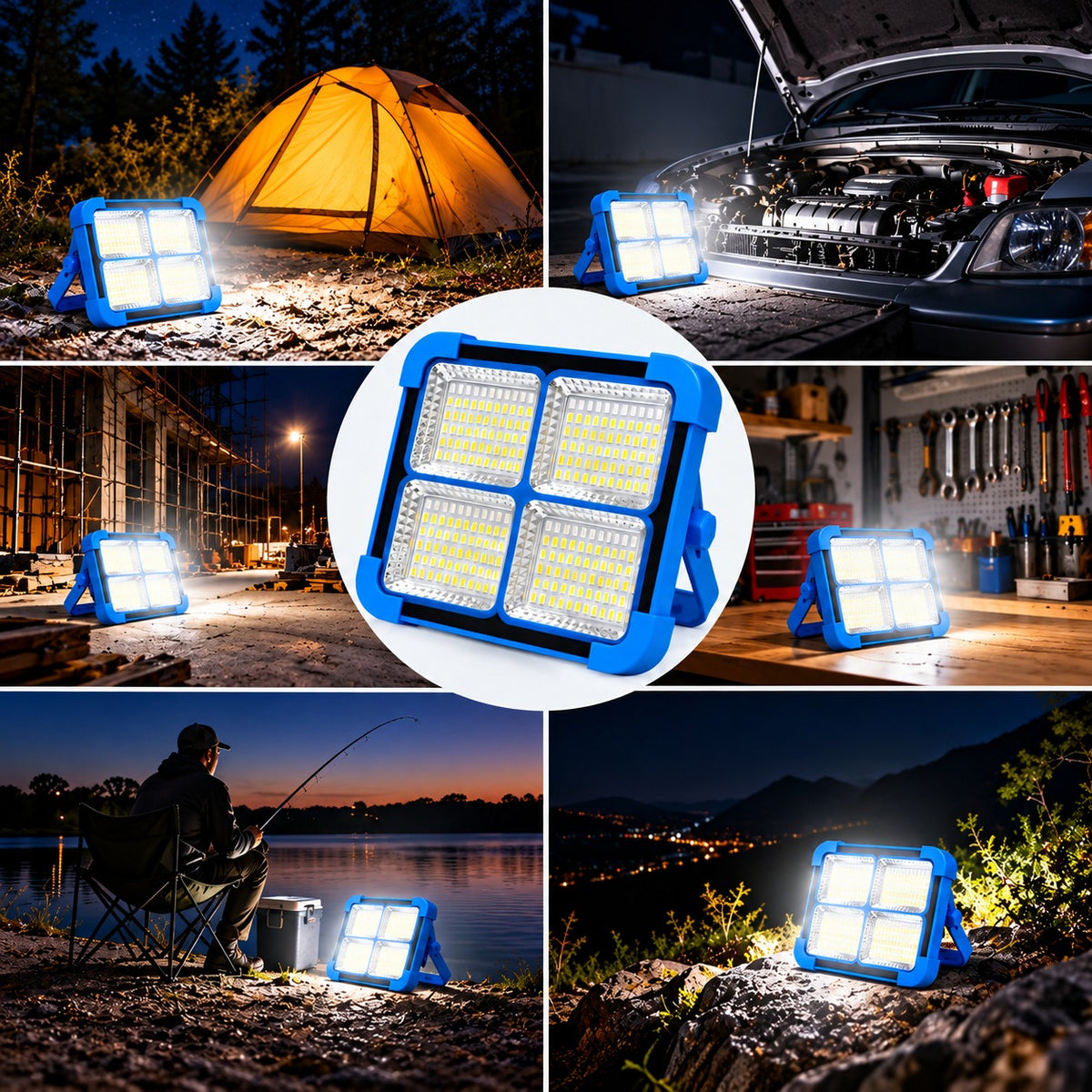 Multi Usage of Outdoor Camping & Emergency Work Light.