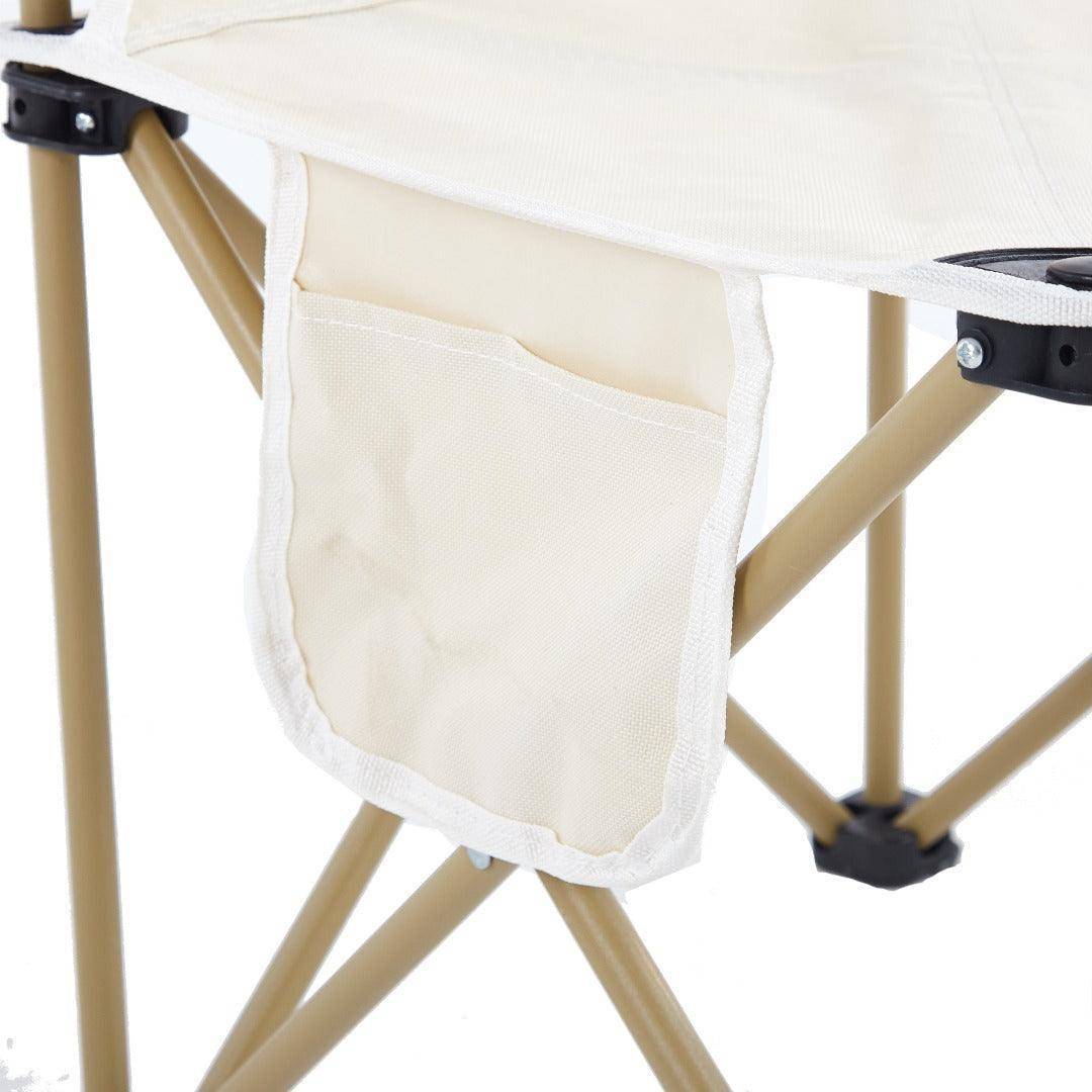Pocket Of an Outdoor Folding Camping Table and Chair Set.