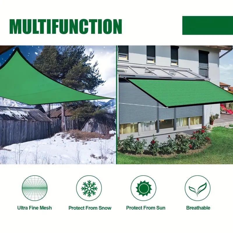 Outdoor Shade Net is Used in the Garden Areas Of House.