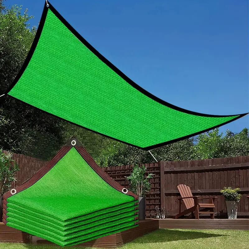 Outdoor Shade Net is Used in the Garden Area of a House.