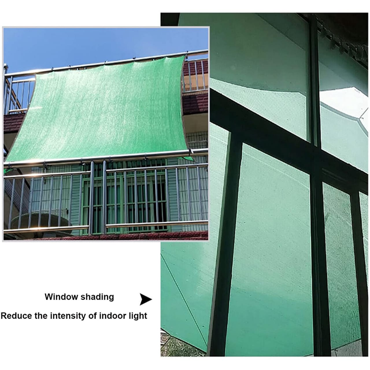 Outdoor Shade Net is Used Infront Of House.