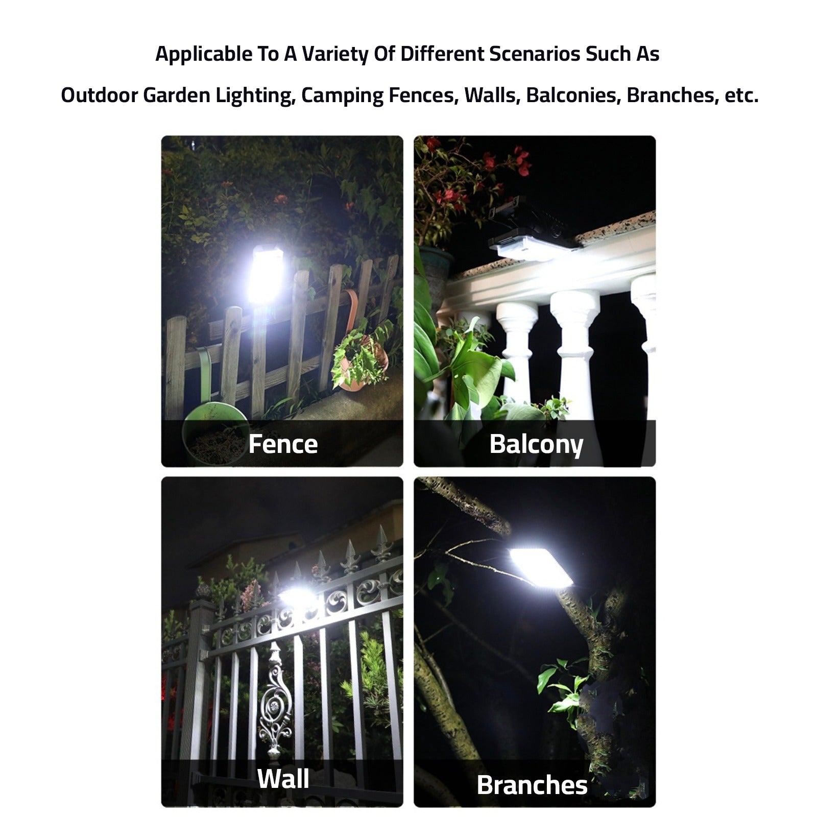 Outdoor solar clip lamp is attached to Different Areas.