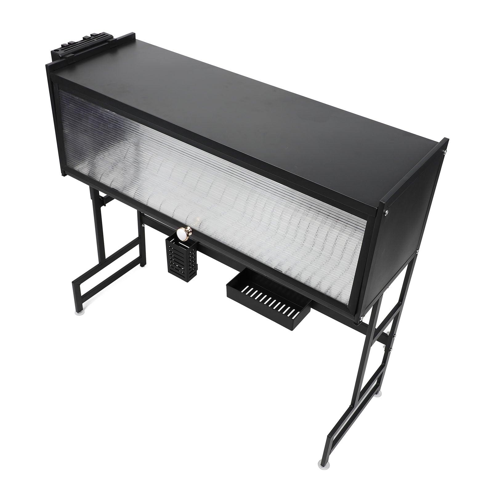 Over-Sink Dish Drying Rack with a white background