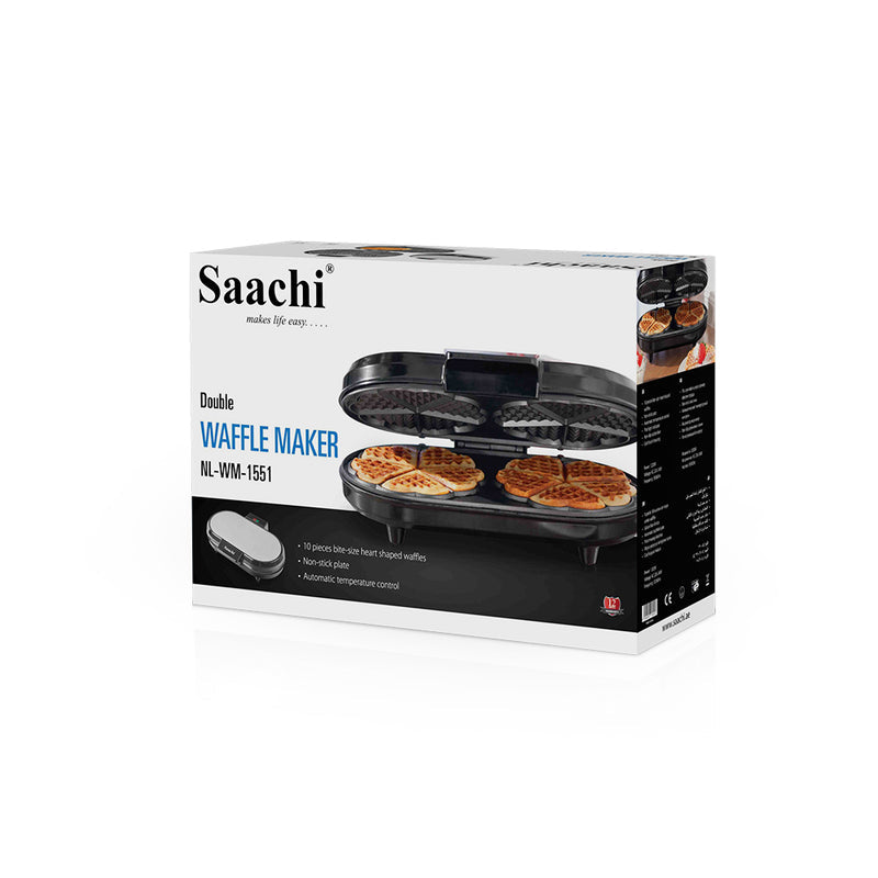 Package Of Saachi Double Waffle Maker.