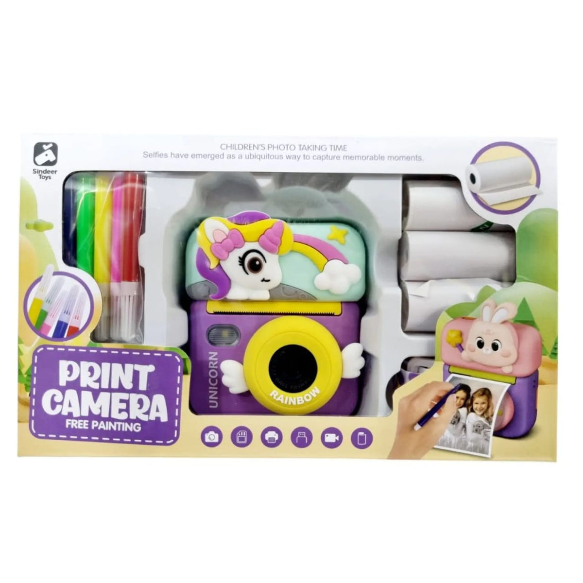 Package Of Kids Unicorn Digital Instant Camera.