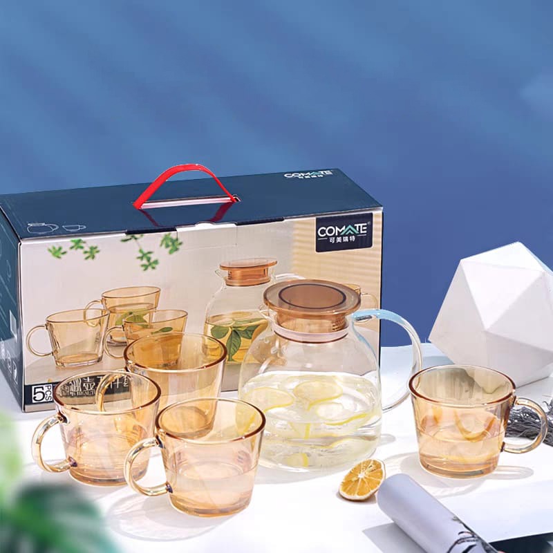 Package Of 5 Pc Water Jug Cup Set.