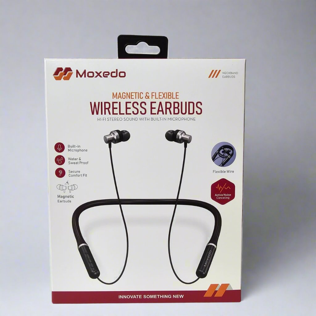 Package Of Moxedo Wireless Neckband Earbuds