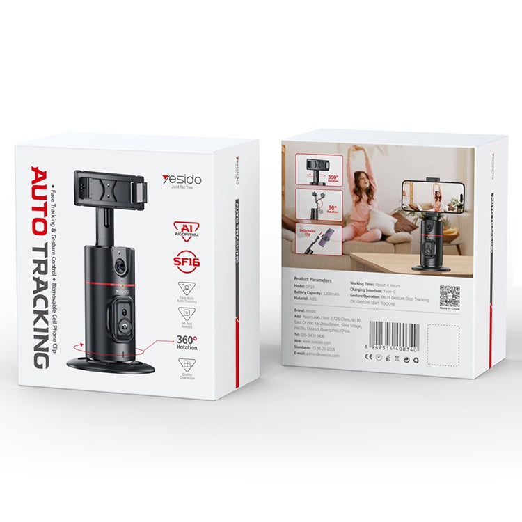 Yesido Wireless 360° Auto Face and Gesture Tracking Tripod - AI Powered with Rotation (SF16)