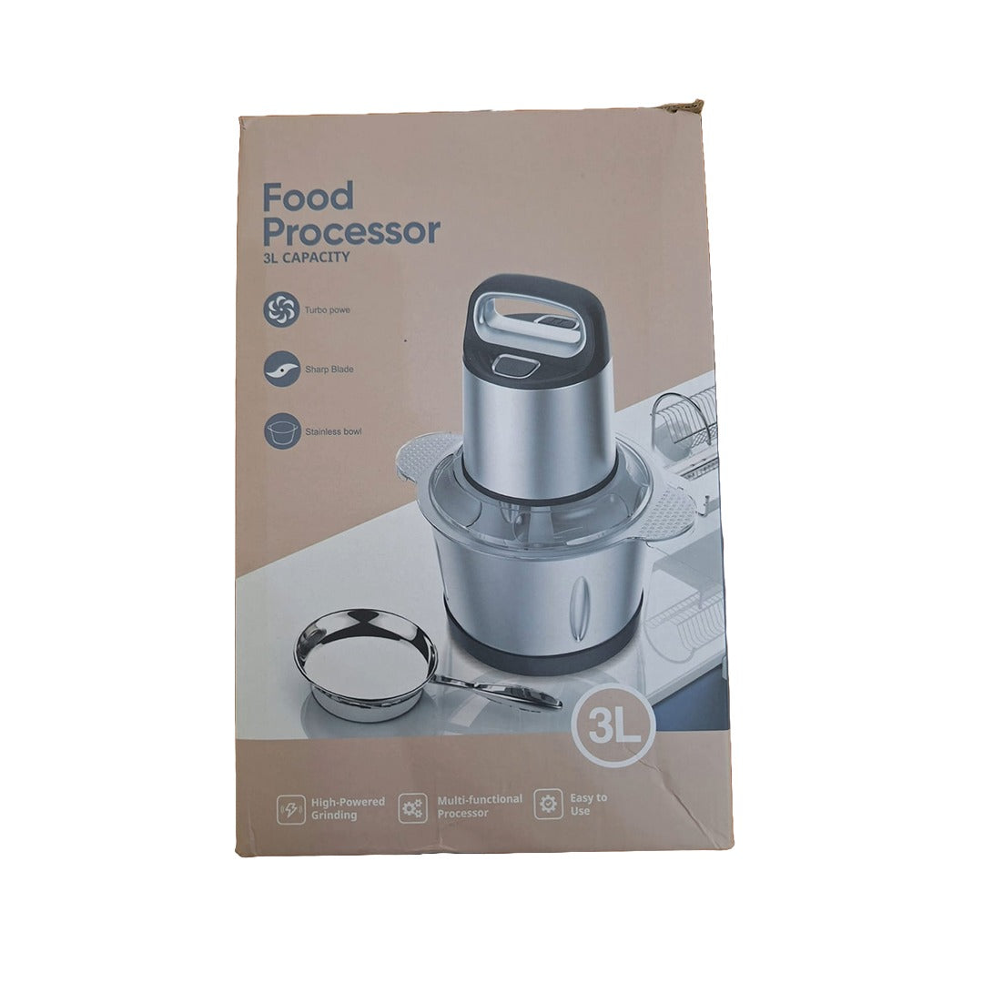 Package Of 3L Extra Power Stainless Steel Electric Meat & Food Grinder.