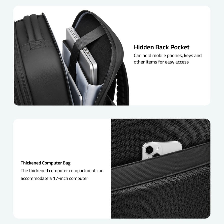 Parts Details Of Large Capacity Expandable Travel Backpack.