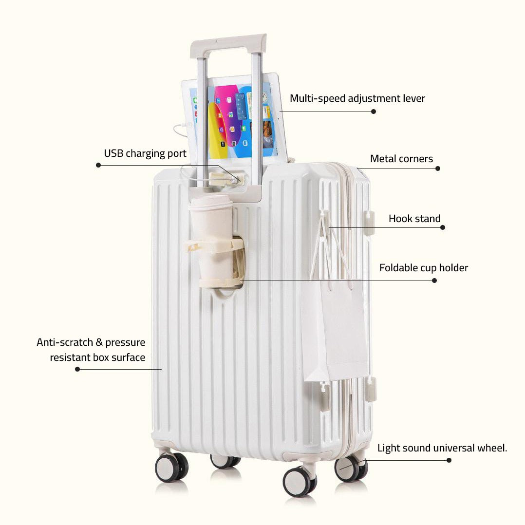 Carry On Bag Usb Port Multi-functional Travel Suitcase With USB