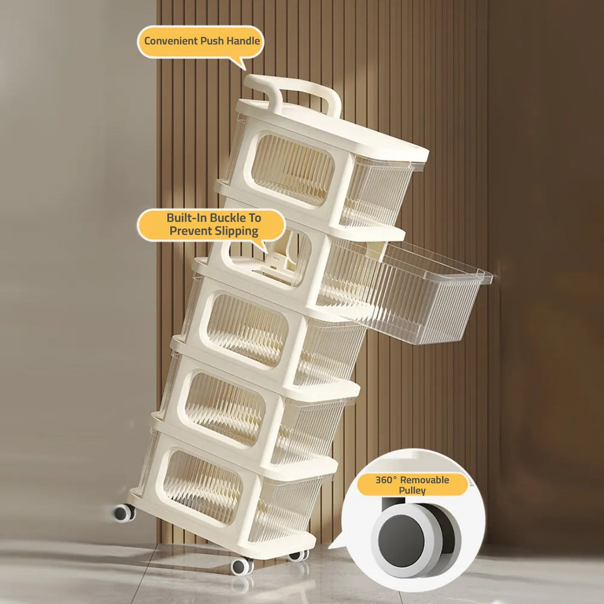 Multifunctional Storage Trolley Rack.