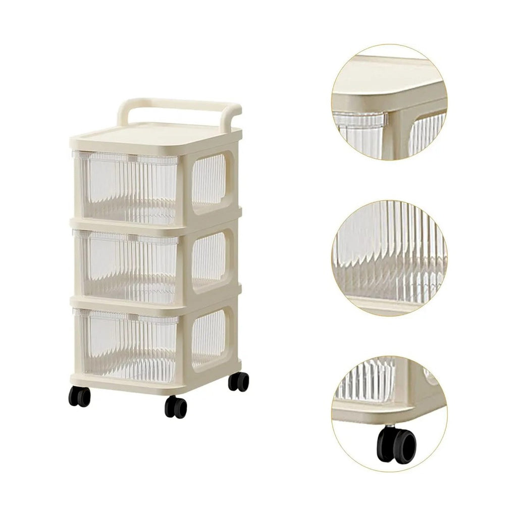 Short Rack Trolley Multifunctional Storage Trolley Rack, Multi- Tier Drawer Cabinet For K