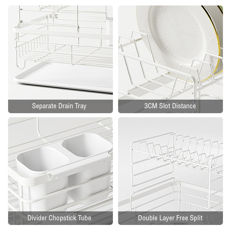 Dish Drying Rack, Countertop Dish Storage Holder, Dish Organizer For K