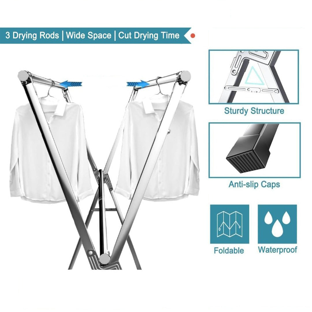 Parts Of Foldable Cloth Drying Rack.