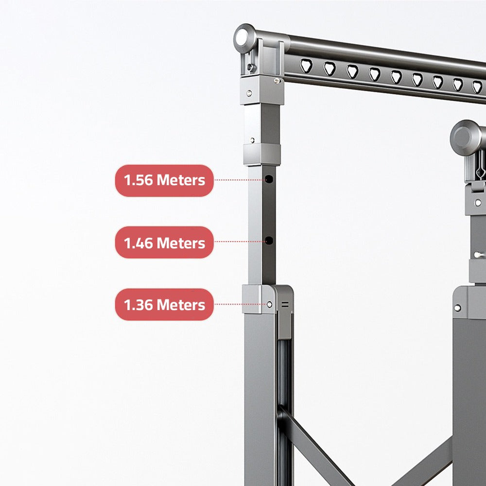 Double Rod Cloth Drying Stand, Movable Garment Display Stand For Home Double Rod Cloth Drying Stand, Movable Garment Display Stand For Home