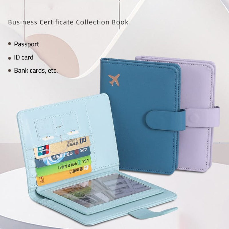 Passport Holder Travel Organizer Wallet With Important Cards.