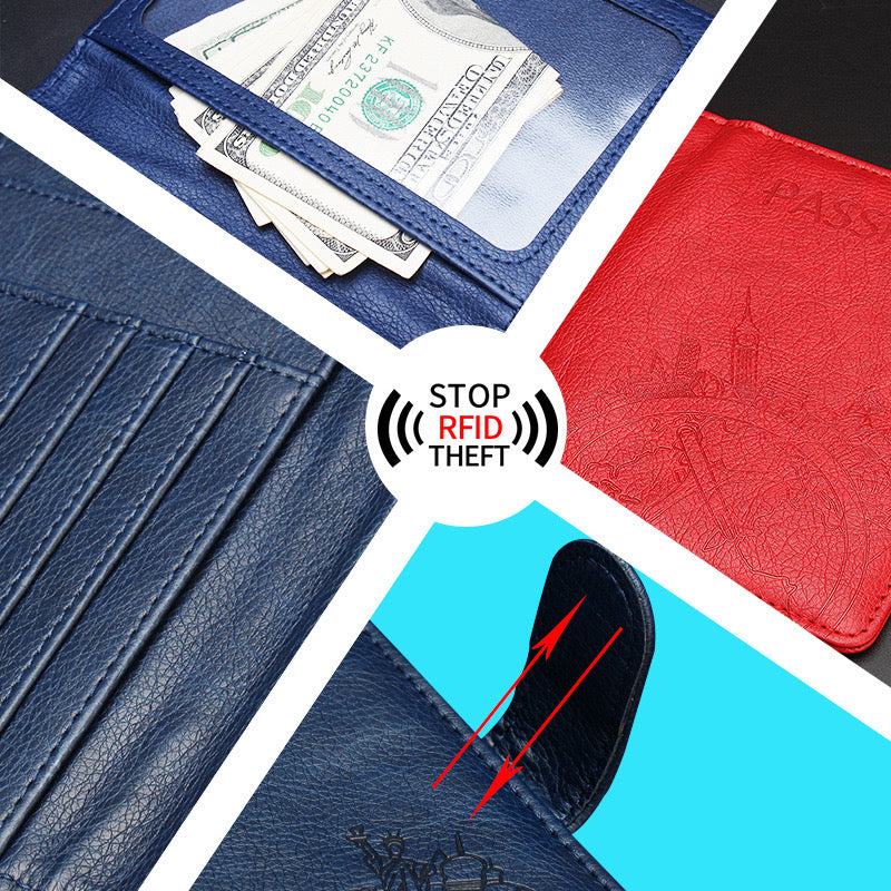 Passport Holder Wallet, RFID Blocking Travel Organizer Case, Credit Card Holder Bag Passport Holder Wallet, RFID Blocking Travel Organizer Case, Credit Card Holder Bag