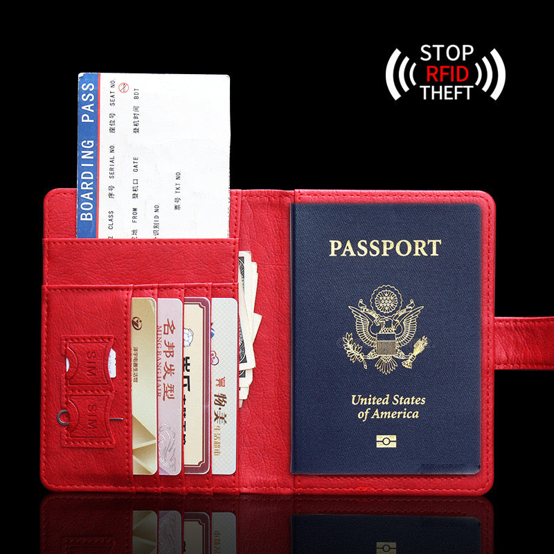 Passport Holder Wallet, RFID Blocking Travel Organizer Case, Credit Card Holder Bag Passport Holder Wallet, RFID Blocking Travel Organizer Case, Credit Card Holder Bag