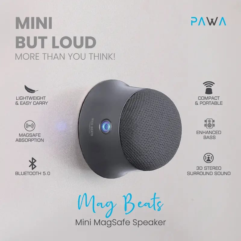 A Pawa Mini MagSafe Speaker.