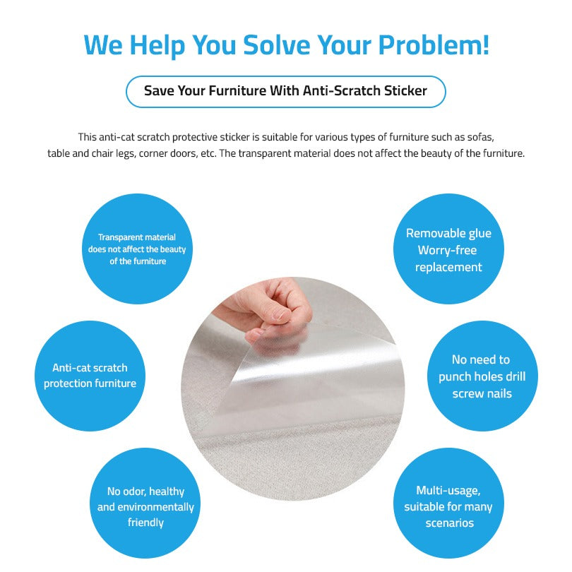 Features Of Pet Scratch Guard Furniture Protector Sticker.