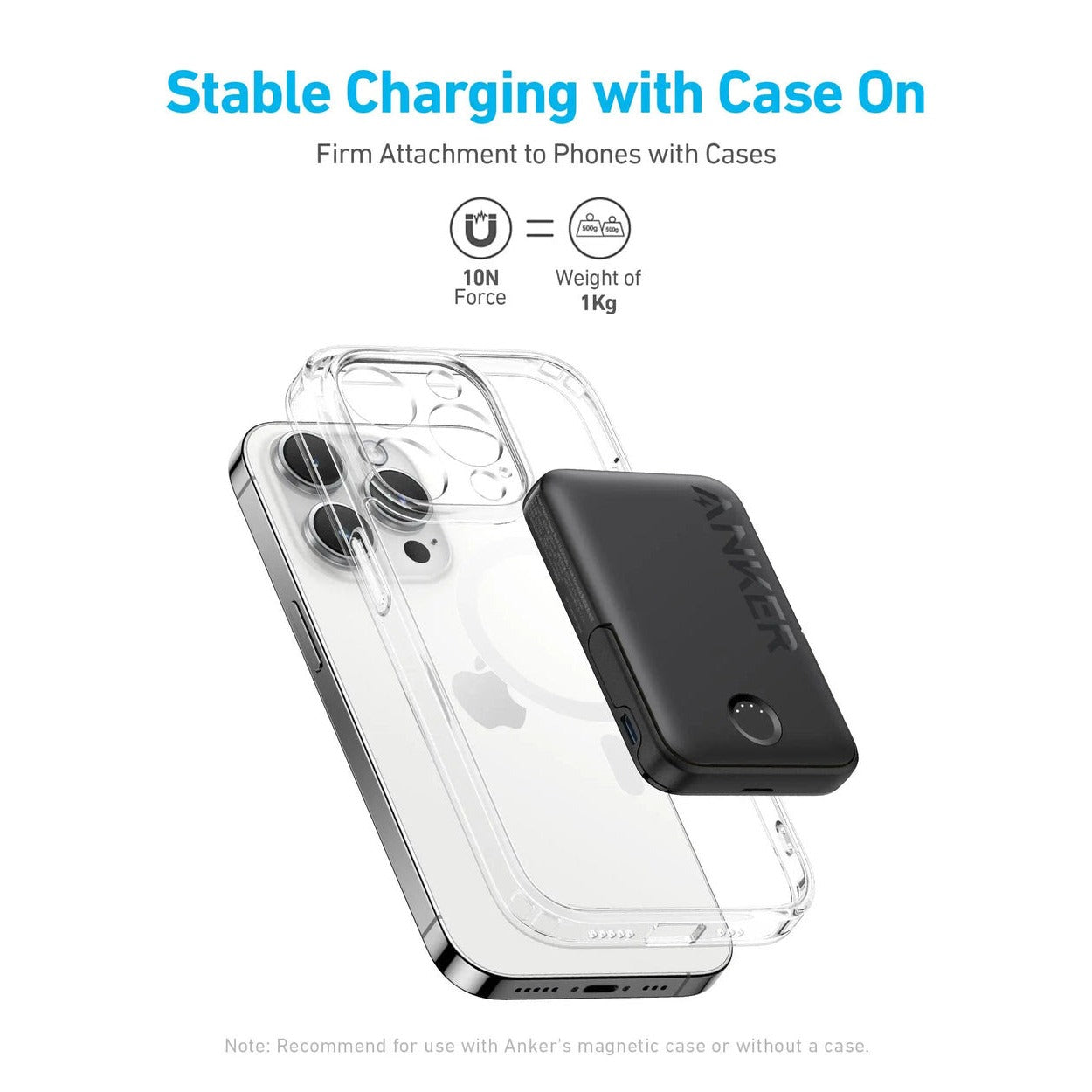 Anker MagGo Power Bank (5,000mAh, 7.5W) with Foldable Stand - A1618H11