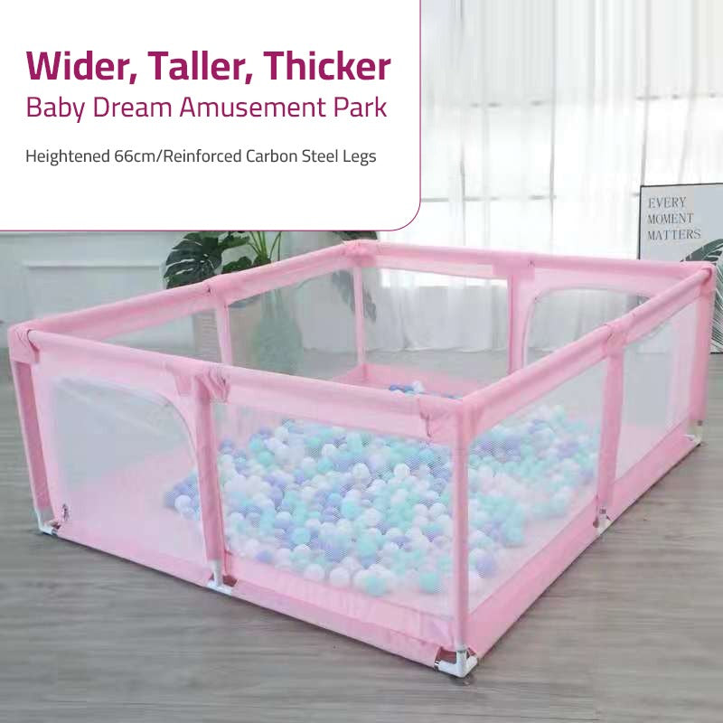 Portable Large Baby Fence Area in Pink Color.