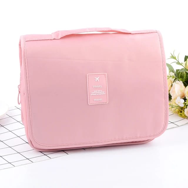 Pink Travel Toiletry Storage Bag.