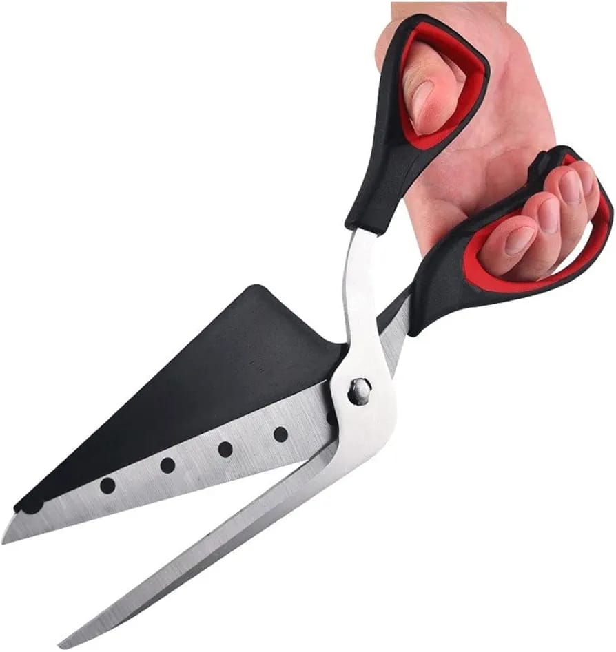 A Person is Holding  Pizza Pancake Cutter Slicer.