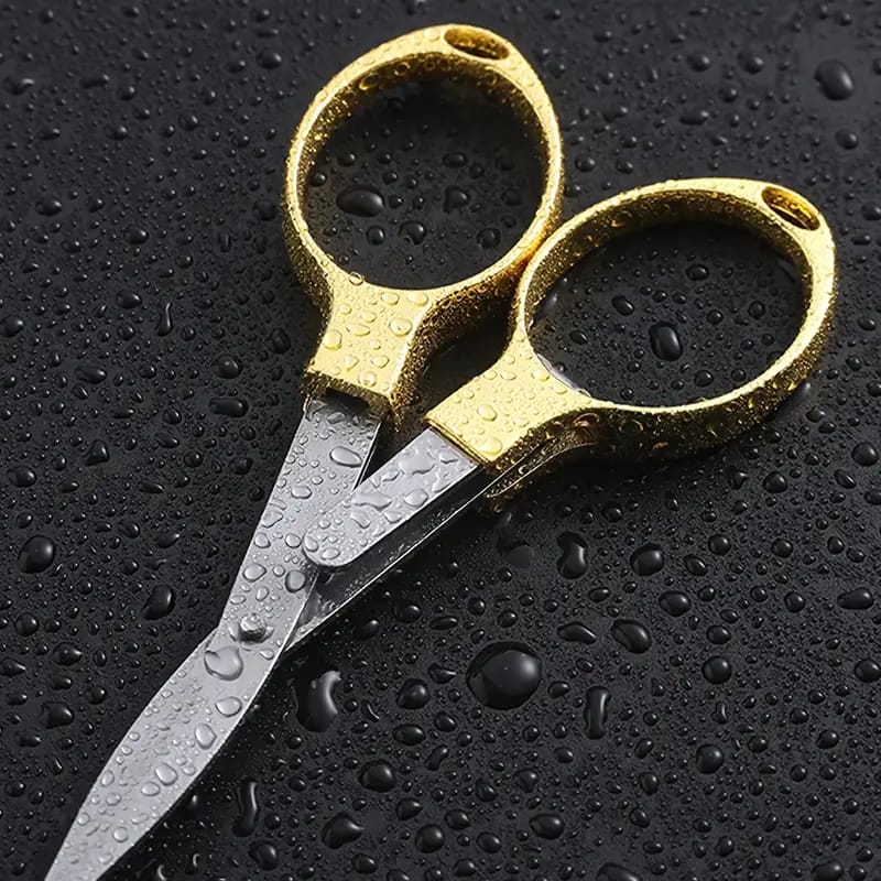 Portable Folding Pocket Scissors, Stainless Steel Small Mini Shear for