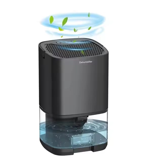 A Back  Portable Air Dehumidifier