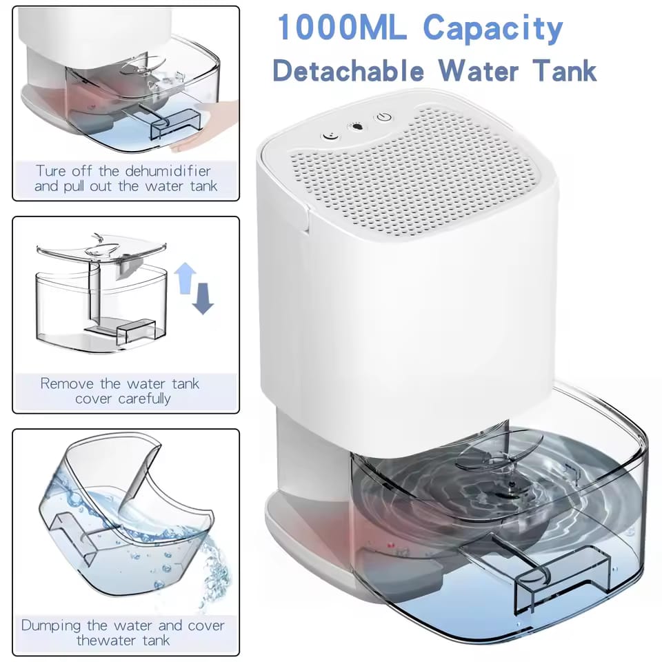 Steps in Cleaning Portable Air Dehumidifier Water Tank.